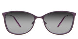 Yvonne black tinted Gradient sunglasses in the Palatinate variants - is a narrow frame with a combination of rectangular and oval-shaped and silicon adjustable nose pads.