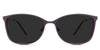 Yvonne black tinted Standard Solid sunglasses in the Palatinate variants - is a narrow frame with a combination of rectangular and oval-shaped and silicon adjustable nose pads.