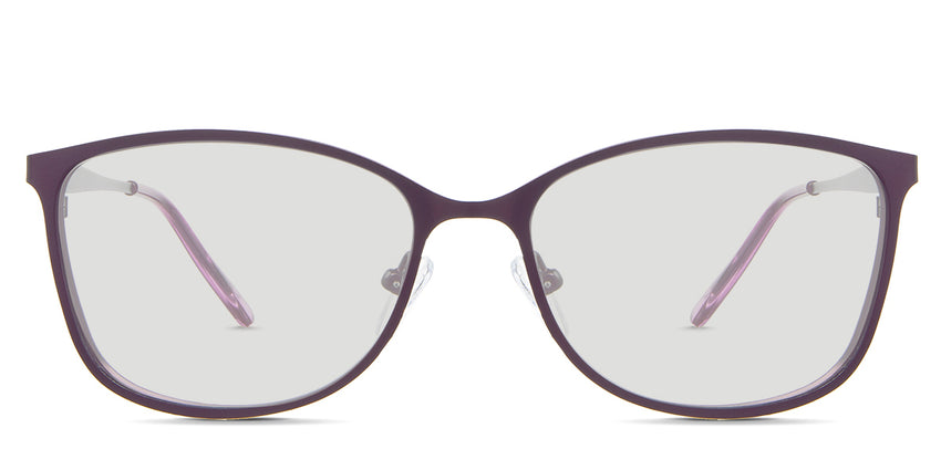 Yvonne black tinted Standard Solid glasses in the Palatinate variants - is a narrow frame with a combination of rectangular and oval-shaped and silicon adjustable nose pads.