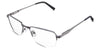 Zai eyeglasses in the silver variant - have a silicon adjustable nose pads.