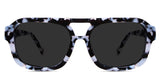 Zaro Gray Polarized in prudence variant has straight top bar and broad viewing area