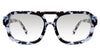 Zaro black tinted Gradient eyeglasses in prudence variant has straight top bar and broad viewing area