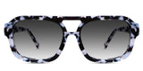 Zaro black tinted Gradient prescription sunglasses in prudence variant in tortoiseshell style