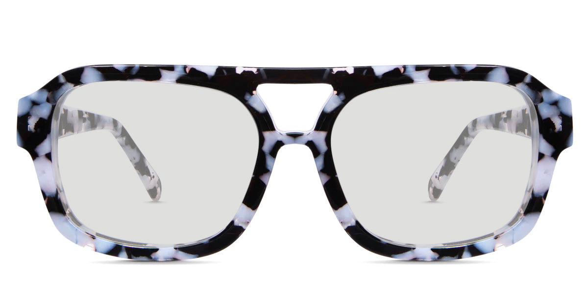 Zaro black tinted Standard Solid glasses in serenata variant - it's medium size frame in tortoiseshell style