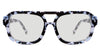 Zaro black tinted Standard Solid eyeglasses in prudence variant has straight top bar and broad viewing area