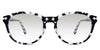 Zenda black tinted Gradient glasses in bloom variant - it's oval frame in tortoise style pattern