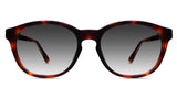 Zenda black tinted Gradient glasses in hickory variant with high nose bridge