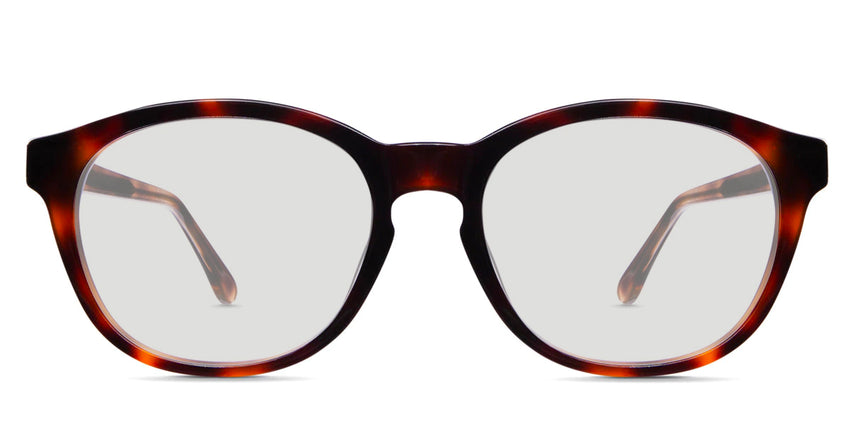 Zenda black tinted Standard Solid glasses in hickory variant with high nose bridge