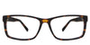Ziba Eyeglasses in affogato variant - it's an acetate frame with U-shaped nose bridge. 