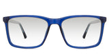 Ziggy black tinted Gradient in the Indigo variant - it's an acetate frame with a narrow-width nose bridge.