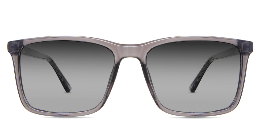 Ziggy  black tinted Gradient  in the Koala variant - It's a square frame with a U-shaped nose bridge and a short temple.