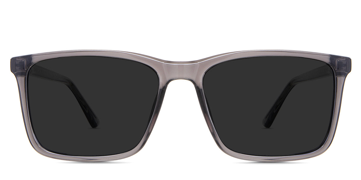 Ziggy black tinted Standard Solid in the Koala variant - It's a square frame with a U-shaped nose bridge and a short temple.
