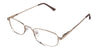 Zoey eyeglasses in the gold variant - have adjustable nose pads.
