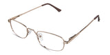 Zoey eyeglasses in the gold variant - have adjustable nose pads.