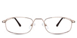 Zoey eyeglasses in the gold variant - are oval-shaped frames in gold.