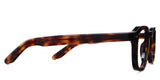 Zuri Eyeglasses in caretta variant - it has medium to broad temple arms