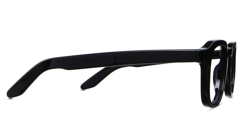 Zuri Eyeglasses in midnight variant - it has a full acetate temple arms 