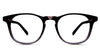 Turner eyeglasses in sidalcea variant - it's round frame with two toned colour black and purple grape made with acetate material Bold