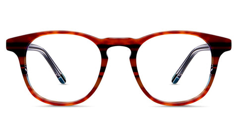 Powell eyeglasses in picante variant - it's oval shape eyeglasses made with acetate material - it's easy to carry and light weight Bold