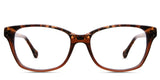 Huxley eyeglasses in goldenrod variant made with acetate material - it's two toned frame in brown and black shade