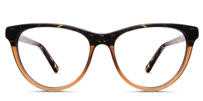 Eslinger glasses in futon variant - it's two toned cat eye frame in acetate material - it's medium size frame