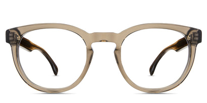 Arso prescription eyeglasses in the cougar variant - have a full-rimmed transparent frame in color brown.