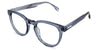 Arso prescription eyewear in the mazarine variant - has a visible silver color metal inside the arm.