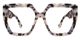 Aruna frame in sultry variant with beige, brown and off white colours - Acetate material with wide viewing area