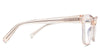 Asio eyewear in the chansey variant has a 142mm temple arm length and visible wire core.