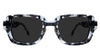 Baco black tinted Standard Solid sunglasses frame in charcoal variant in tortoiseshell pattern