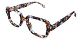 Baco glasses frame in sila variant in tortoiseshell pattern - it has wide viewing area with black, brown and pearl colour