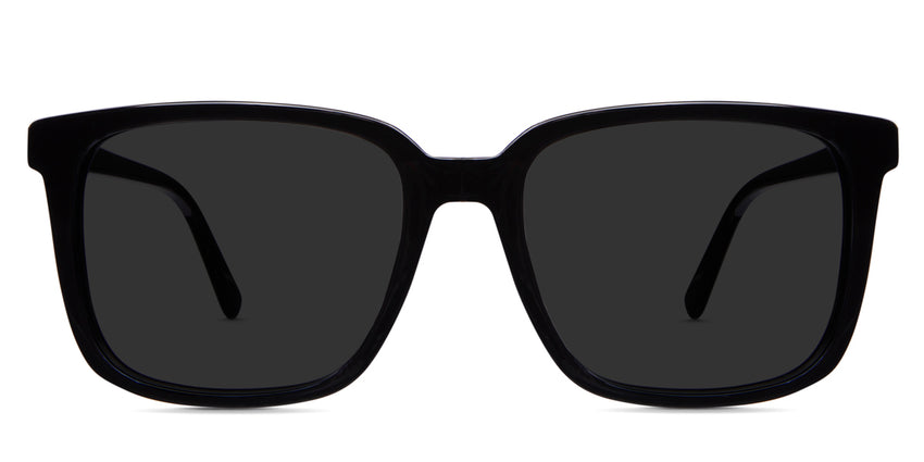 Bik black tinted Standard Solid glasses in jet-setter variant - it's square acetate frame