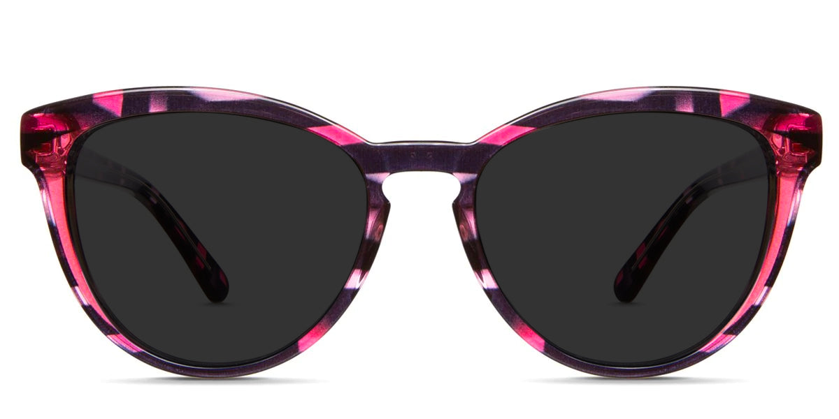 Bristow black tinted Standard Solid cat eye sunglasses in carnation variant - it has inbuilt nose pads with high nose bridge