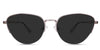 Burke black tinted Standard Solid metal frame sunglasses in argos variant - frame size is 54-16-140