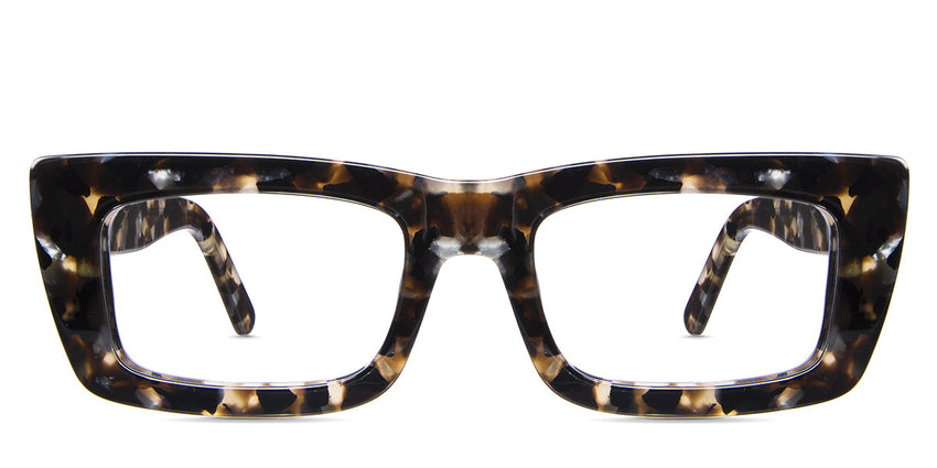 Ceos frame in sepia variant with stylish tortoise pattern in beige and black color- the viewing area is rectangular shape best seller