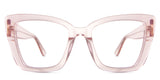 Chet in flamingo variant - it's cat eye frame in clear light pink colour
