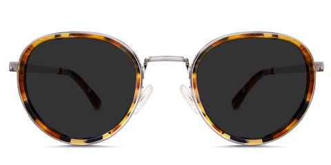 Corry black tinted Standard Solid eyeglasses in mellow variant with lower nose bridge and adjustable nose pads