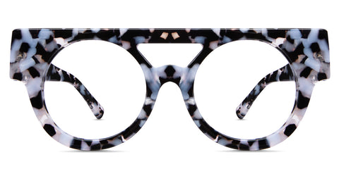 Custo eyeglasses in vanguard variant - Wide frame with straight top bar and round viewing area - wide frame for women Bold