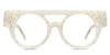 Custo eyeglasses in viva variant - Wide frame with straight top bar and round viewing area - wide frame for women Bold