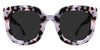 Danu black tinted Standard Solid glasses in chiffon variant - it's oversized frame
