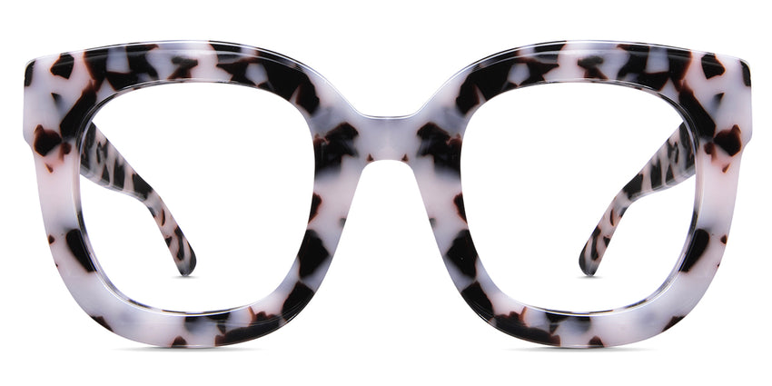 Danu glasses in chiffon variant made with acetate material - classy round frame with wide viewing area -front view