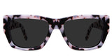 Daru black tinted Standard Solid glasses in chiffon variant has pointed top bar