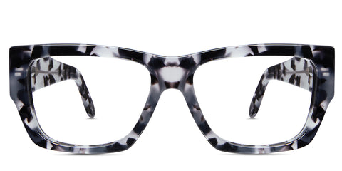 Daru frame in moonlight variant with black & gray color - rectangle frame good fit for round & wide face it comes with top straight bar Bold