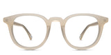 Dep eyeglasses in sand variant - it's a transparent frame with square shape nose bridge