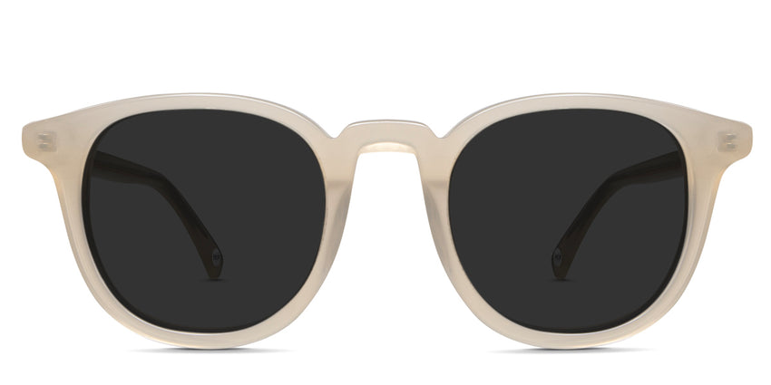Dep black tinted Standard Solid sunglasses in the sand variant are transparent frames with slim temples.