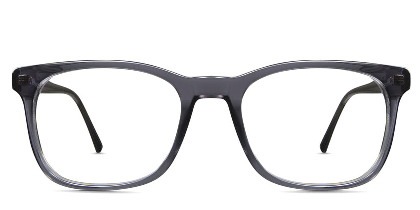 Dex men's eyeglasses in a sooty variant - it's a square shape and black color frame.