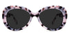 Dilla black tinted Standard Solid glasses in chiffon variant in pearl colour frame