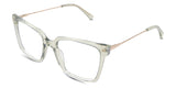 Dita prescription eyeglasses in the olive variant - it's a transparent rim with a light green color.