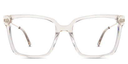 Dita frame in the pyrite variant - is a transparent acetate rim and metal temple frame.