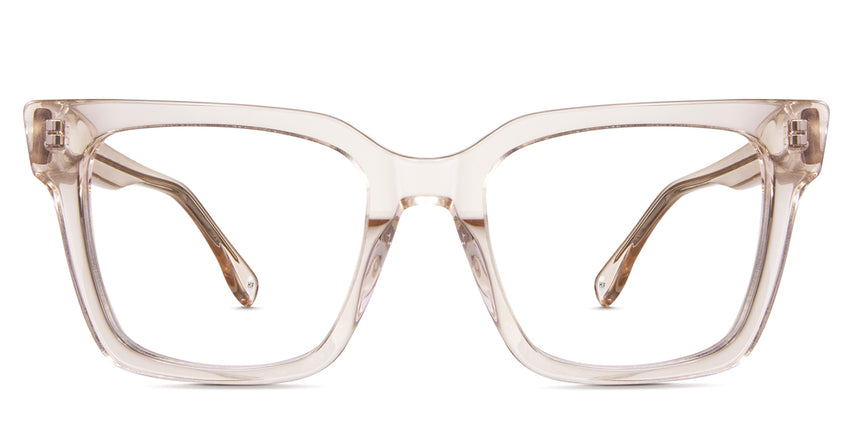 Edna acetate frame in tortilla variant - it's a square transparent frame with pale color
